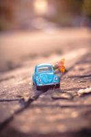 Blue toy car photo