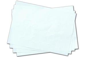 Isolated blank white paper photo