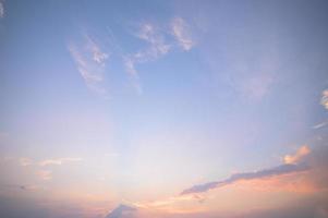 Blue sky and clouds at sunset photo