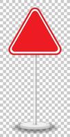 Empty red traffic sign isolated vector