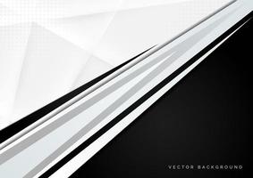 Abstract banner with black and grey geometric elements vector