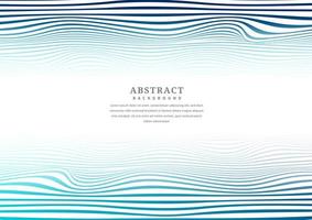 Abstract blue lines and wave stripes pattern vector