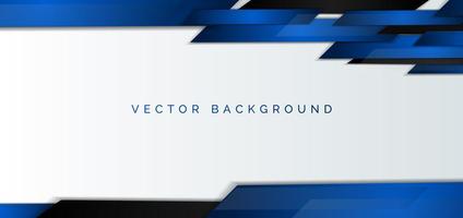 Abstract corporate banner with blue and black elements vector