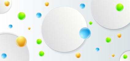 Abstract template with circles vector