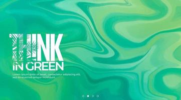 Green fluid background with text vector