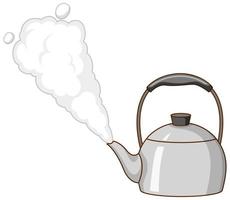 Boiling kettle on white background vector