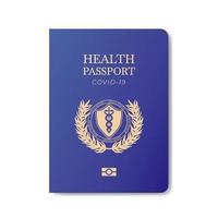 Health passport template vector