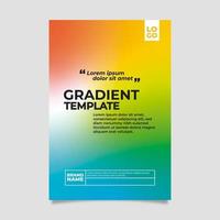 Template with gradient background vector