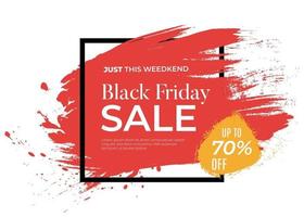 Banner for Black Friday with red splash vector