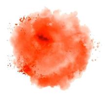 Watercolor red splash with drops vector
