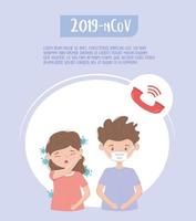 Coronavirus medical support template poster vector