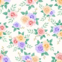 Soft Color Roses Seamless Pattern vector