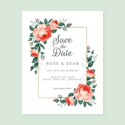 English Roses Wedding Frame