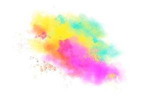 Watercolor colorful dust cloud vector