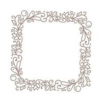 Vintage calligraphic vector wedding frame wreath with place for text