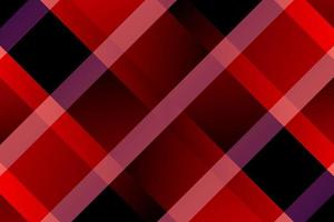 Gradient red and black diagonal lines plaid pattern vector