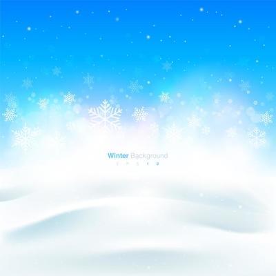 Christmas And Winter Snowflake Design With Copy Space