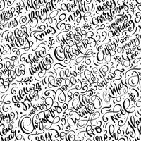 Seamless pattern for Christmas with flourish calligraphy vector