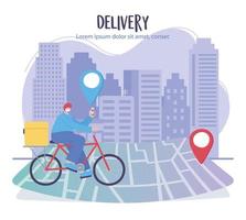 Online delivery service template banner vector