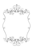 Decorative frame with old filigree swirls vector