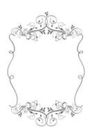 Decorative frame with old filigree swirls vector