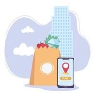 Online food delivery service vector