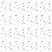Scandinavian seamless pattern wigwam and elements vector