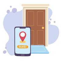 Online delivery to your door service vector