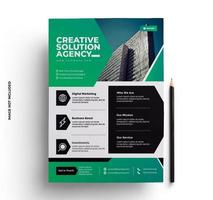 Business Green Corporate Flyer Template vector