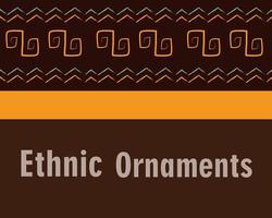 Ethnic ornament background tile banner vector