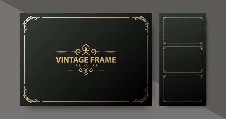 Luxury vintage ornamental frame collection