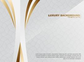 Abstract wave background with gold and white elements vector