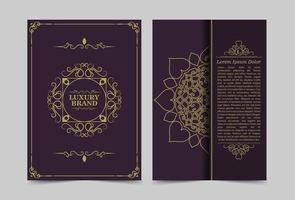 Luxury vintage ornate covers in oriental style vector