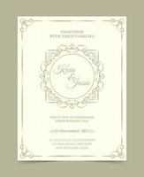 Elegant classic wedding invitation card vector