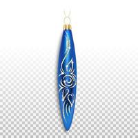 Blue Christmas icicle ornament decoration vector