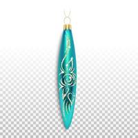 Green Christmas icicle ornament decoration vector