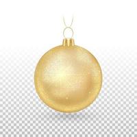 Shiny gold Christmas ball ornament