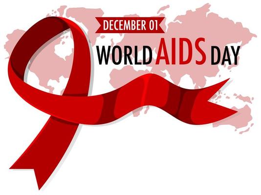 World AIDS Day banner with red ribbon