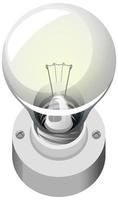 Light bulb cartoon style isolated on white background vector