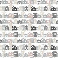 Scandinavian seamless pattern with hand drawn doodle houses vector