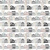 Scandinavian seamless pattern with hand drawn doodle houses vector