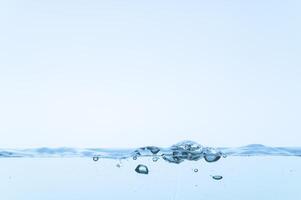 Water surface on white background photo