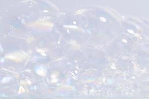 Bubbles on white background photo