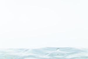 Water surface on white background photo