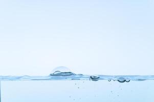 Water surface on white background photo