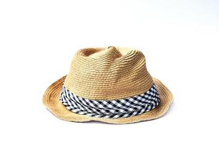 Isolated straw hat on white background photo