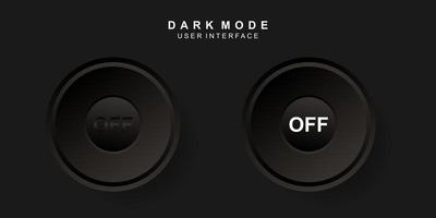 Icon Power Off in Dark Neumorphism Design vector