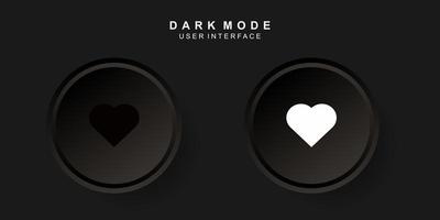 Love Icon in Dark Neumorphism Design
