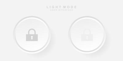 Simple Creative Padlock User Interface in Light Neumorphism Design