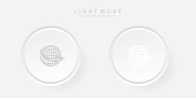 Simple Creative Website User Interface in Light Neumorphism Design vector